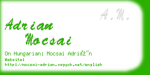 adrian mocsai business card